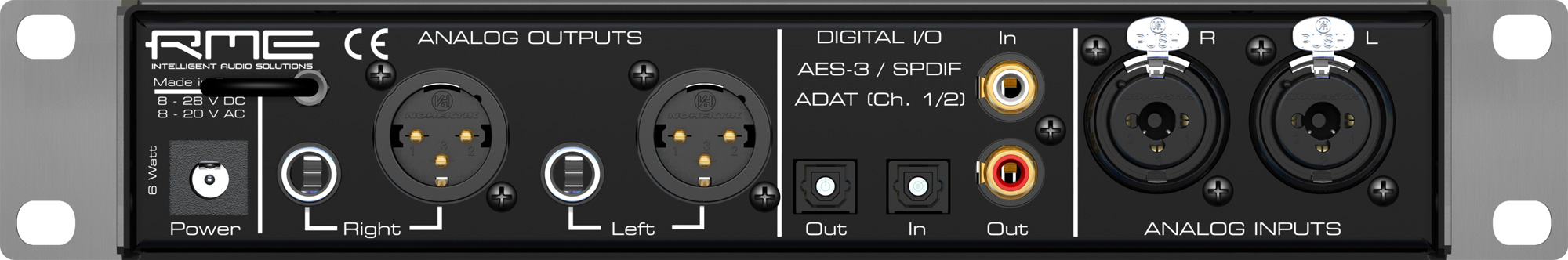 RME ADI-2 Rear Panel